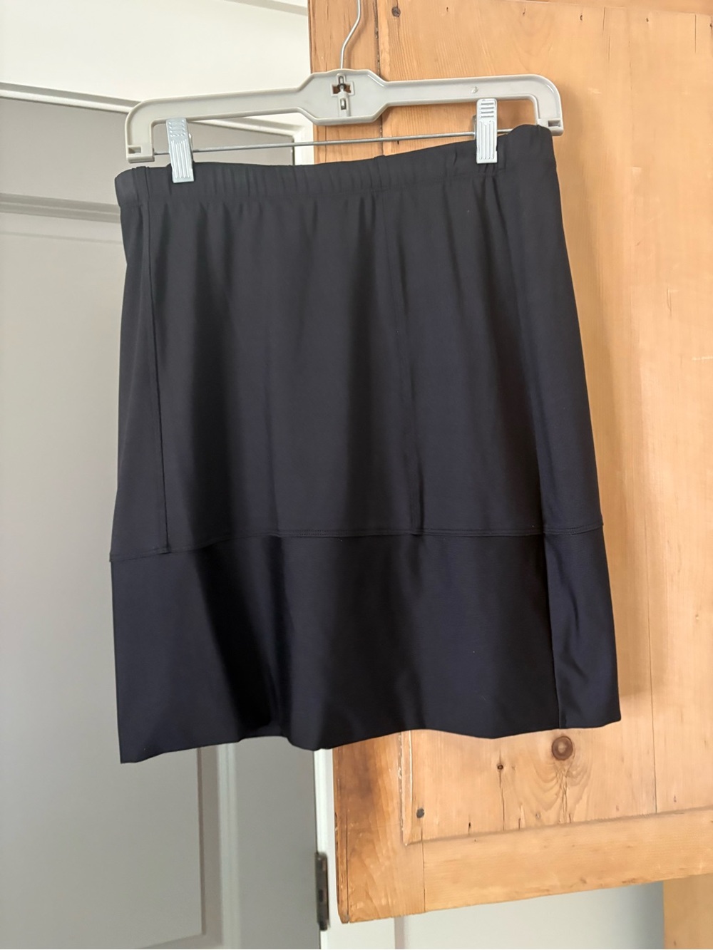 Black A-Line Pull-On Skirt with Soft Waistband